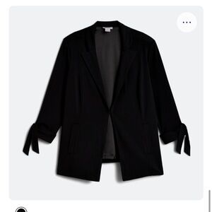Women's Black Blazer with Tie Sleeves